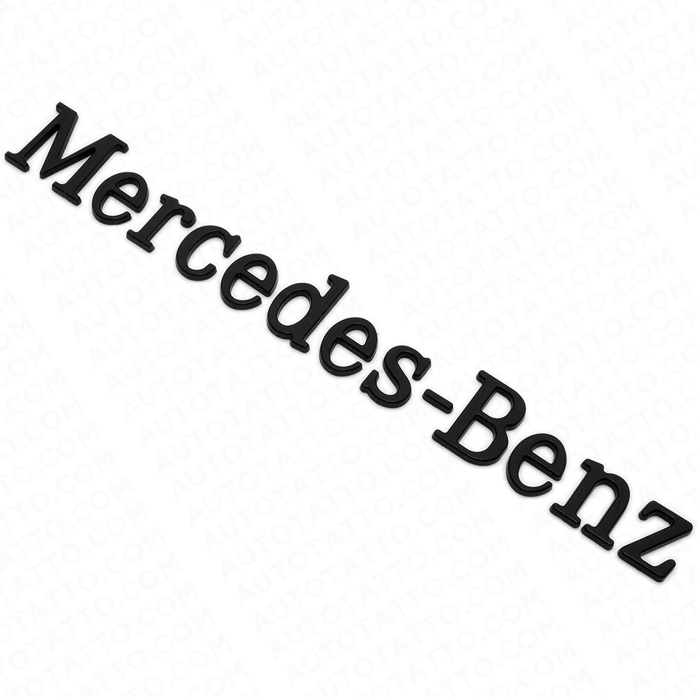 Mercedes-Benz Letter Emblem 3D Logo Nameplate Badge Decoration AMG Sport Black