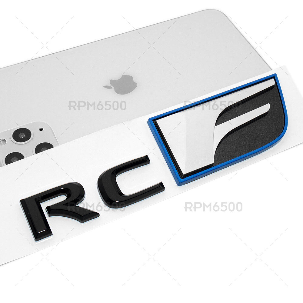 For Lexus Trunk Lid RCF RC F Letter Logo Badge Emblem Car Replace F-Sport Black