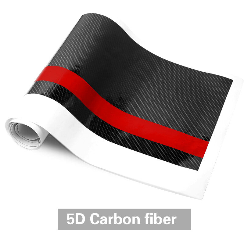 Carbon Fiber Car Hood Racing Sticker Stripe Decal For BMW Performance Sport