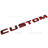 19-22 Silverado 1500 Redline Tailgate Custom Letter Logo Emblem Badge Black Red