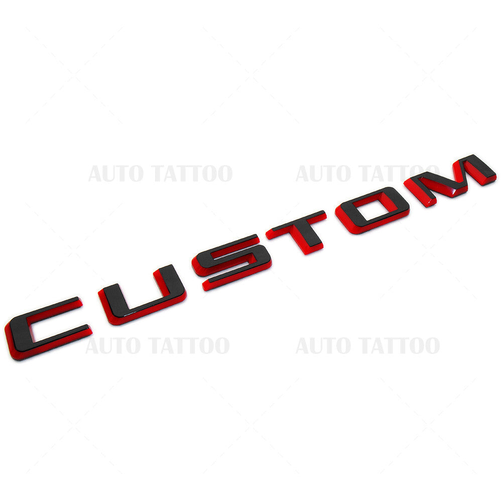 19-22 Silverado 1500 Redline Tailgate Custom Letter Logo Emblem Badge Black Red