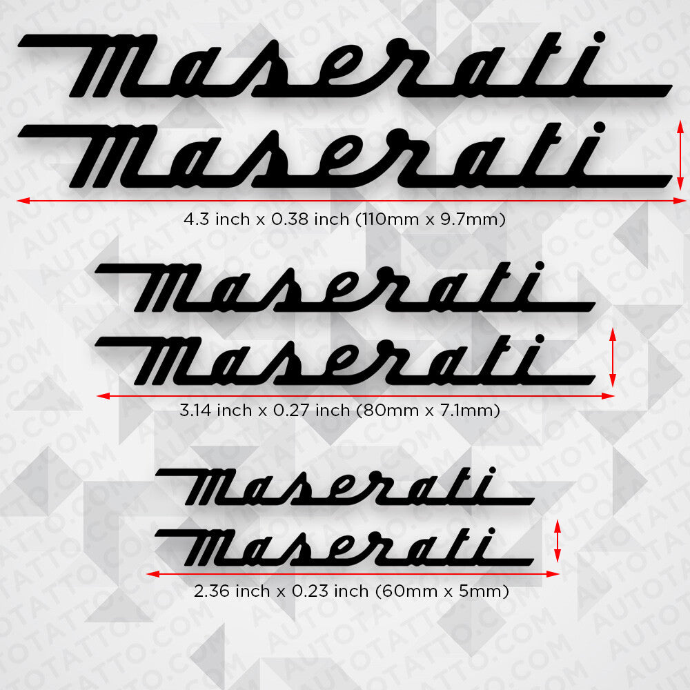 For Maserati Sport Car Wheels Brake Caliper Sticker Decal Logo Decoration Black