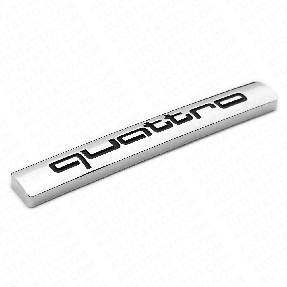 96-22 Audi Sport Rear Trunk Deck Lid Quattro Nameplate Emblem Logo Badge Chrome