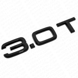 Audi Car Rear Trunk Deck Lid 3.0T Turbo Nameplate Emblem Badge Gloss Black Sline