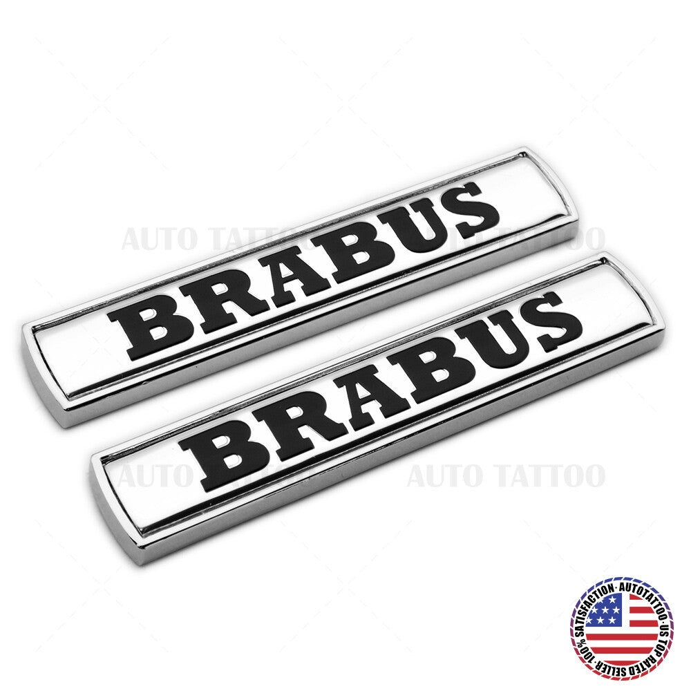 2x Mercedes Brabus Side Fender Marker Logo Badge Emblem Nameplate Sport Decorate