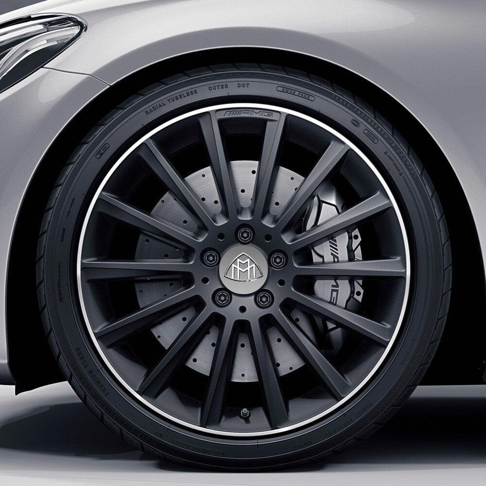 4x Mercedes Maybach Wheels Center Cap Hub Cover Inserts Replacement Sport Gray