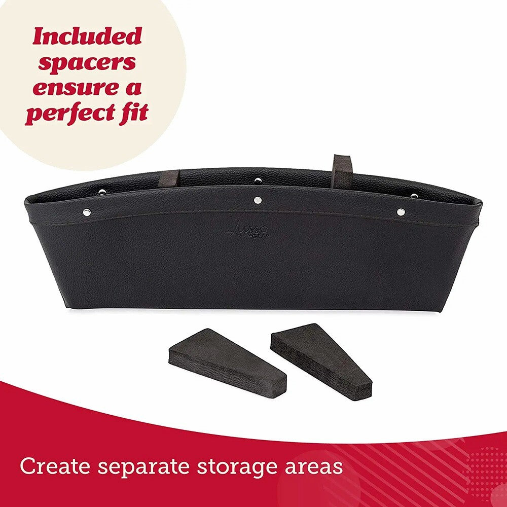 2x Car Seat Console Gap Filler Side Organizer PU Leather Catch Caddy Coin Pocket