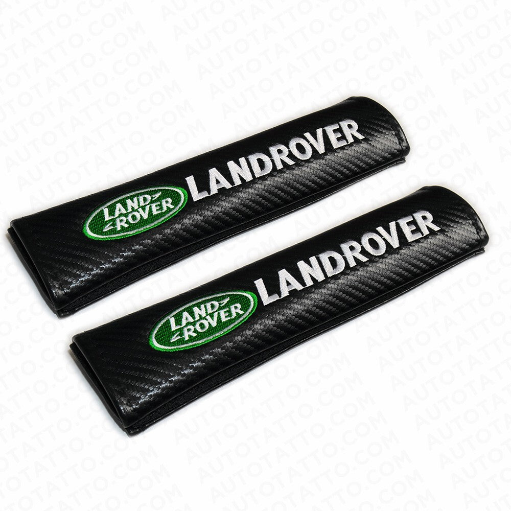 Land Rover Carbon Car Seat Belt Cover Safety Shoulder Strap Cushion Pad Harness