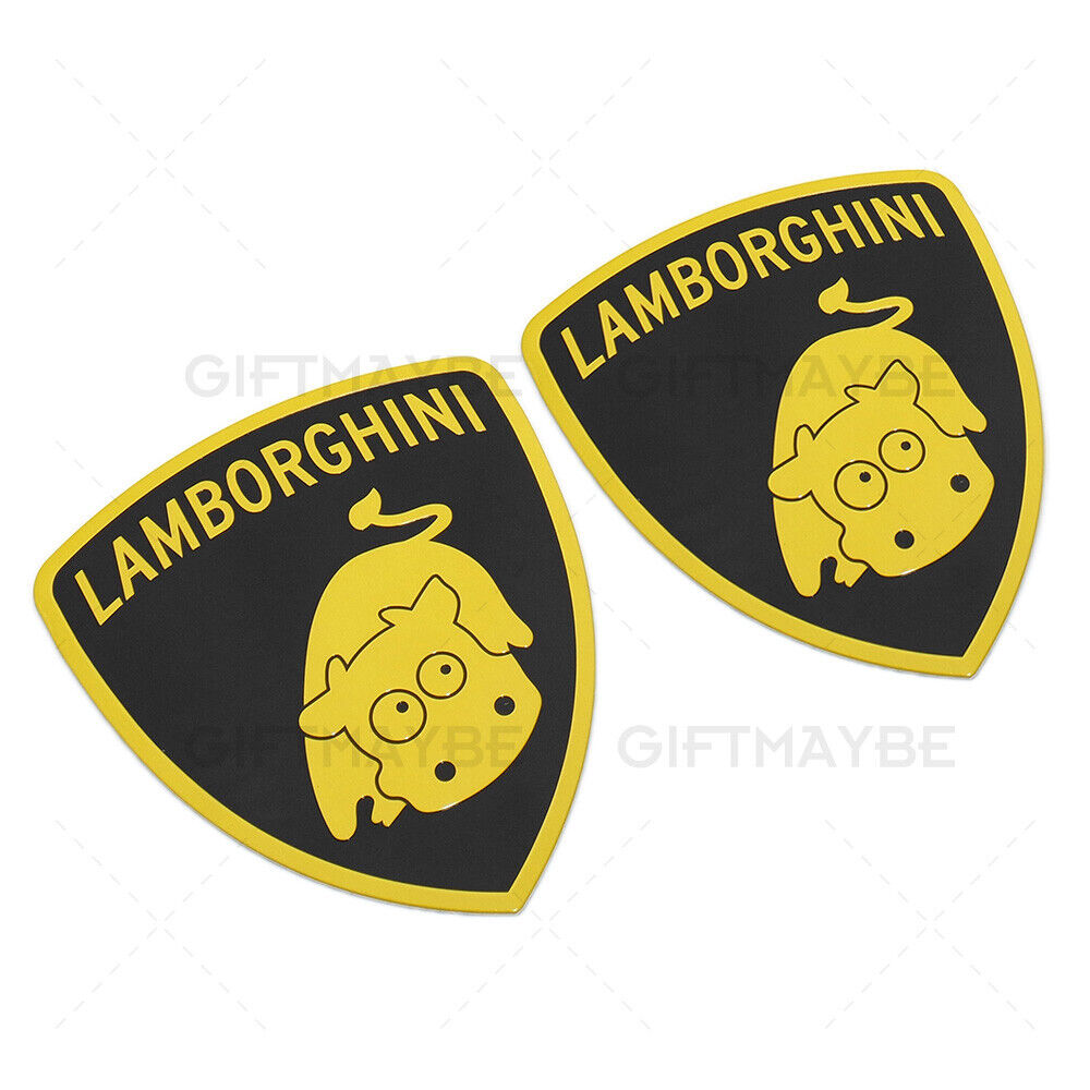 1x or 2x Fashion Aluminum Alloy Taurus "Bull" Car Decal Sticker for Lamborghini