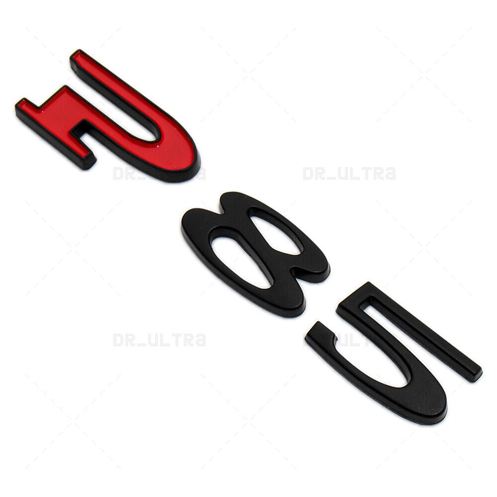 Tesla Rear Liftgate Lid Model P85 Nameplate Logo Badge Emblem Sport Black Red