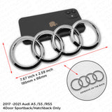 18-21 A5 S5 RS5 Sportback 4 Door OEM Chrome Trunk Sign Logo Rings Badge Emblem