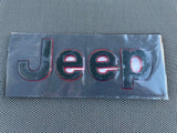 Jeep 1 (one) 2018-2024 Wrangler/Gladiator Fender Dark Gray w/ Outline Emblem Badge - Red