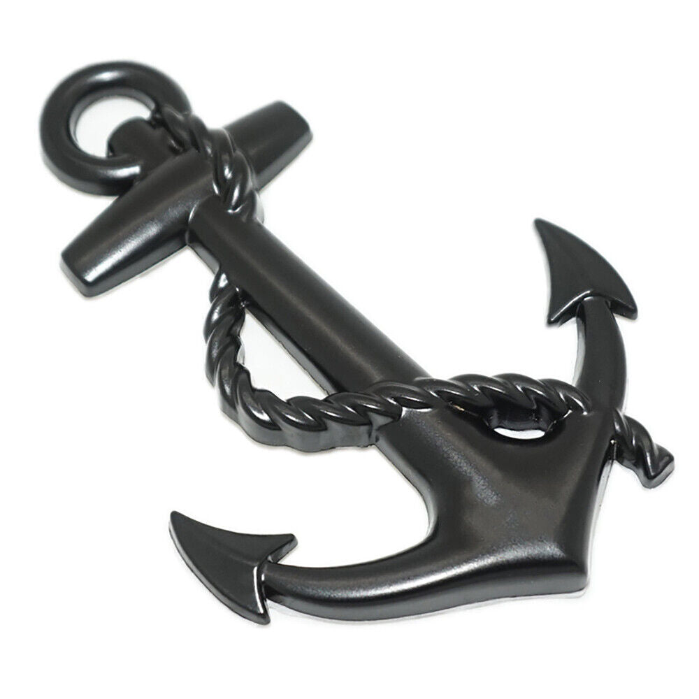 Universal 3D Fashion Metal Ship Anchor Car Decal Sticker for Auto Decoration
