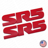 2x Red Tacoma 4 Runner TRD Pro SR5 Emblem Side Rear Door Tailgate Badge Sport