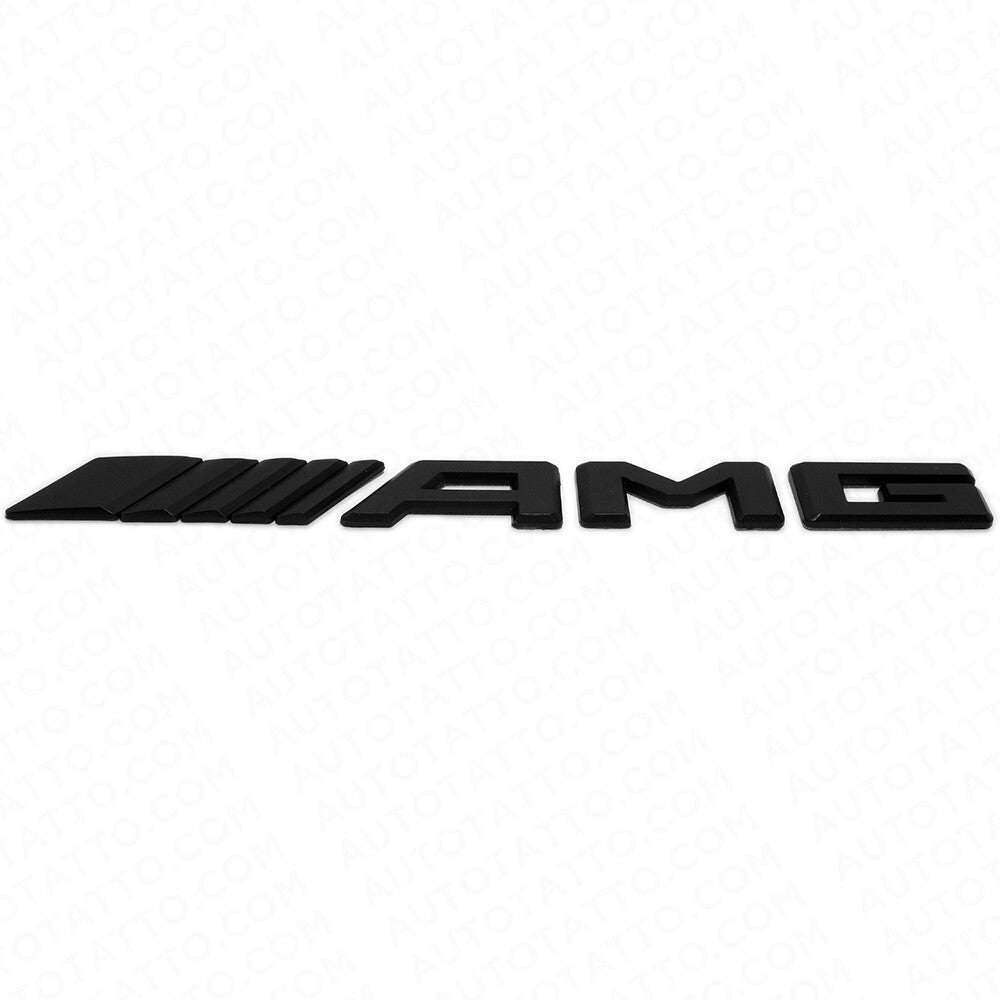 17+ Mercedes AMG Trunk Emblem Logo 3D Sticker Badge Decoration Sport Matte Black
