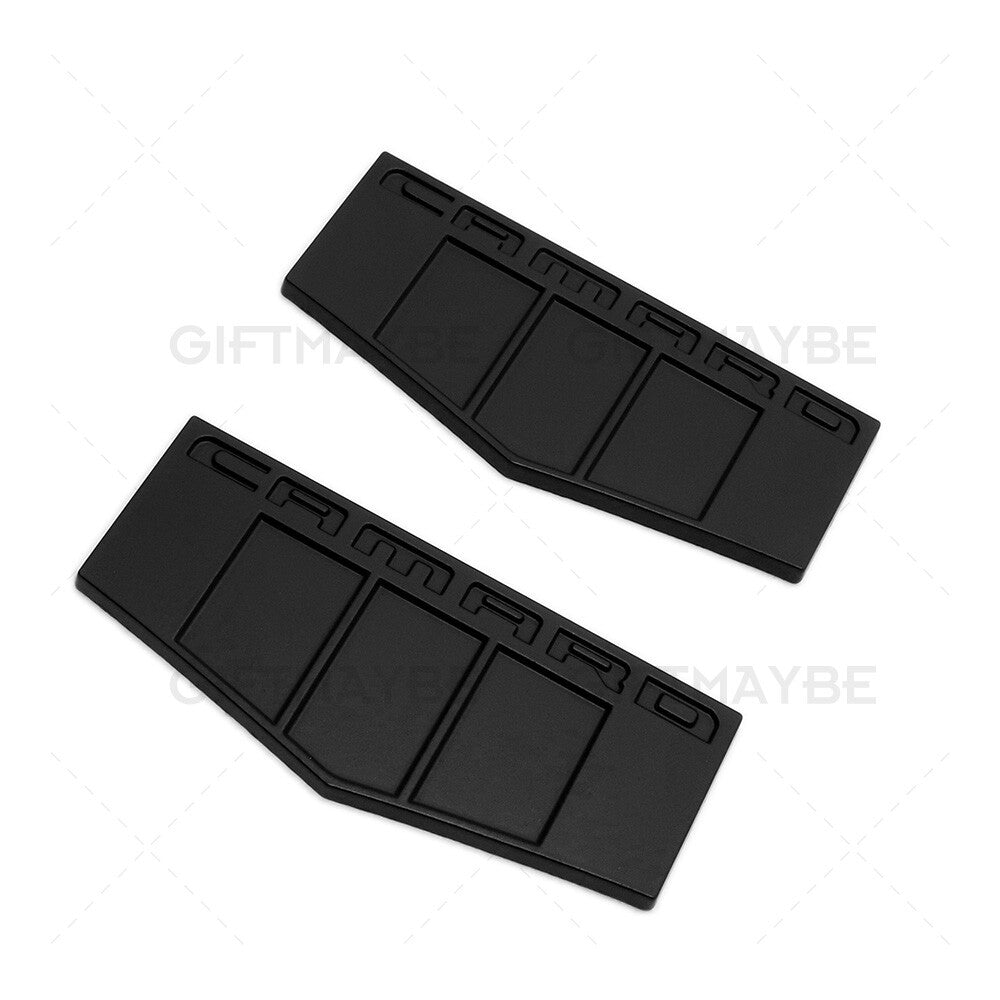 2pcs For GM Chevy CAMARO Logo Fender Marker Emblem 3D Blackout Badge RS SS ZL1