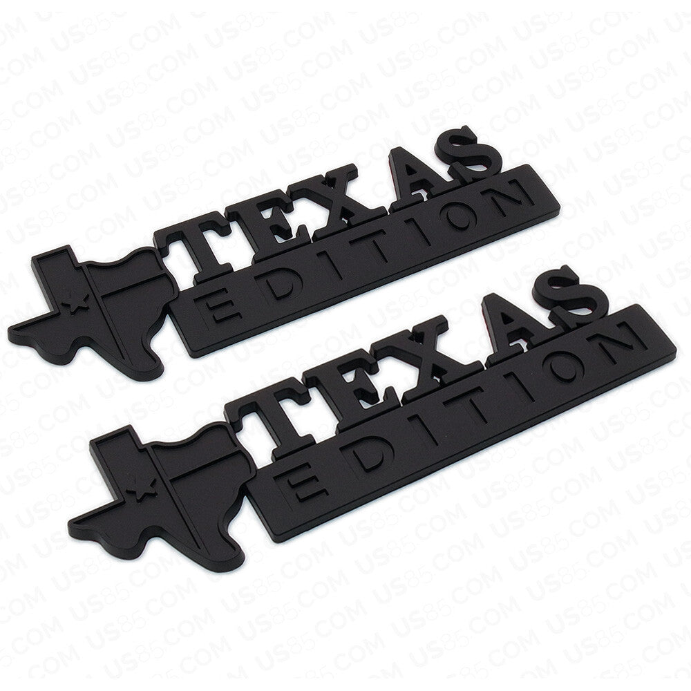 2pcs 3D Blackout TEXAS Edition Logo Truck Emblem Badge Stickers For Chevy GM GMC