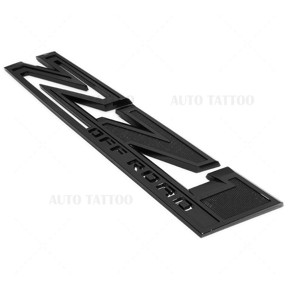 Chevy 19-21 Silverado Z71 Off Road Fender Letter Logo Emblem Badge Gloss Black