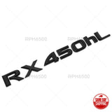 Lexus Liftgate Gloss Black RX 450hL Letter Logo Badge Car Emblem Replace F-Sport