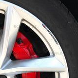 4x BMW New M Performance Wheels Aluminum Sticker Badge Logo Emblem M Power Sport