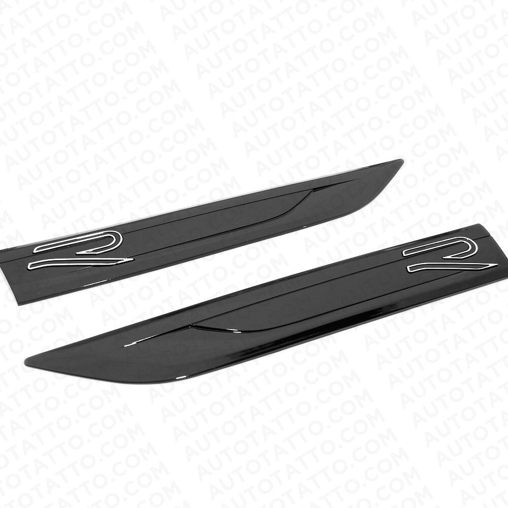 VW Golf 8 MK8 R Badge Side Left  Right Fender Marker Nameplate Emblem Logo Black