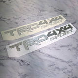 2x 3D TRD 4x4 Sport Dark Grey Pickup Side Bed Truck Logo Sticker Decal Limited