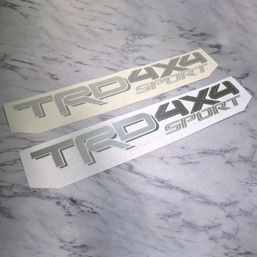 2x 3D TRD 4x4 Sport Dark Grey Pickup Side Bed Truck Logo Sticker Decal Limited
