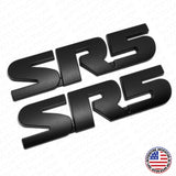 2x Black Out Tacoma 4 Runner TRD Pro SR5 Emblem Side Rear Door Tailgate Badge