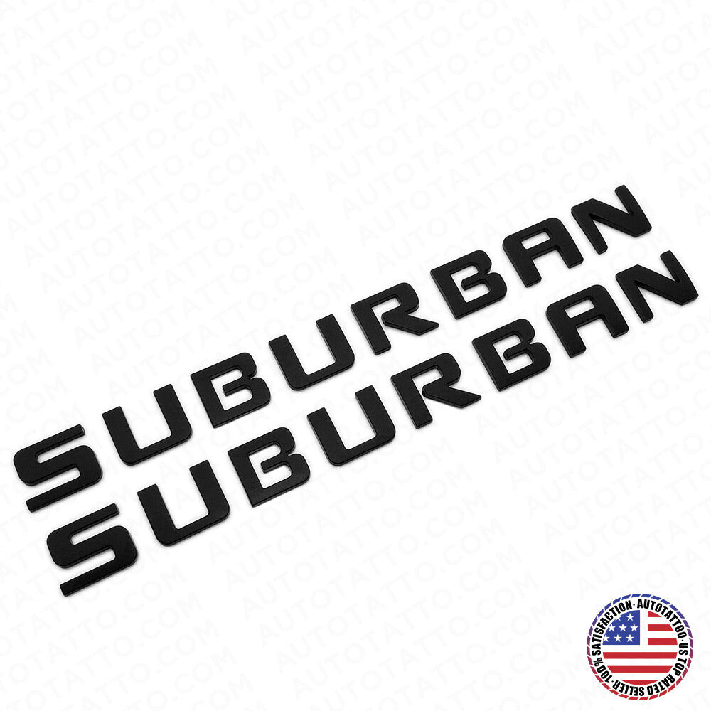 2x For Chevy Suburban Door Liftgate Nameplates Letter 3D Badge Emblem LTZ Black