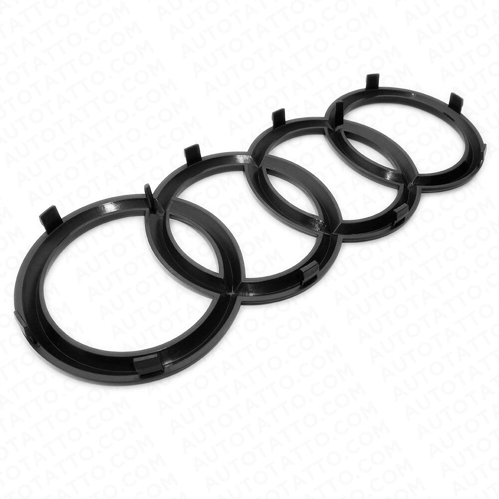 09-12 AUDI A4 S4 Matte Black Front Grille Sign Rings Badge Logo Emblem Sport