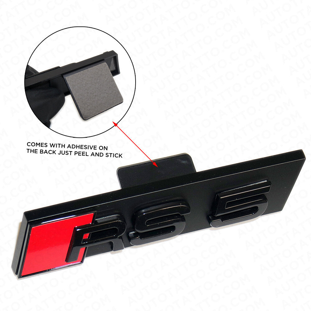 Audi RS5 Front Grille Bumper Radiator Lettering Emblem Badge Logo Sport Black