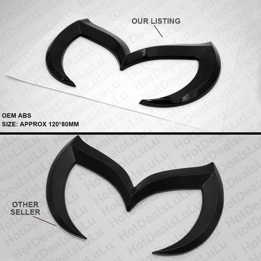 Universal Mazda 3D ABS Gloss Black Bat Batman Style Logo Emblem Badge Sticker