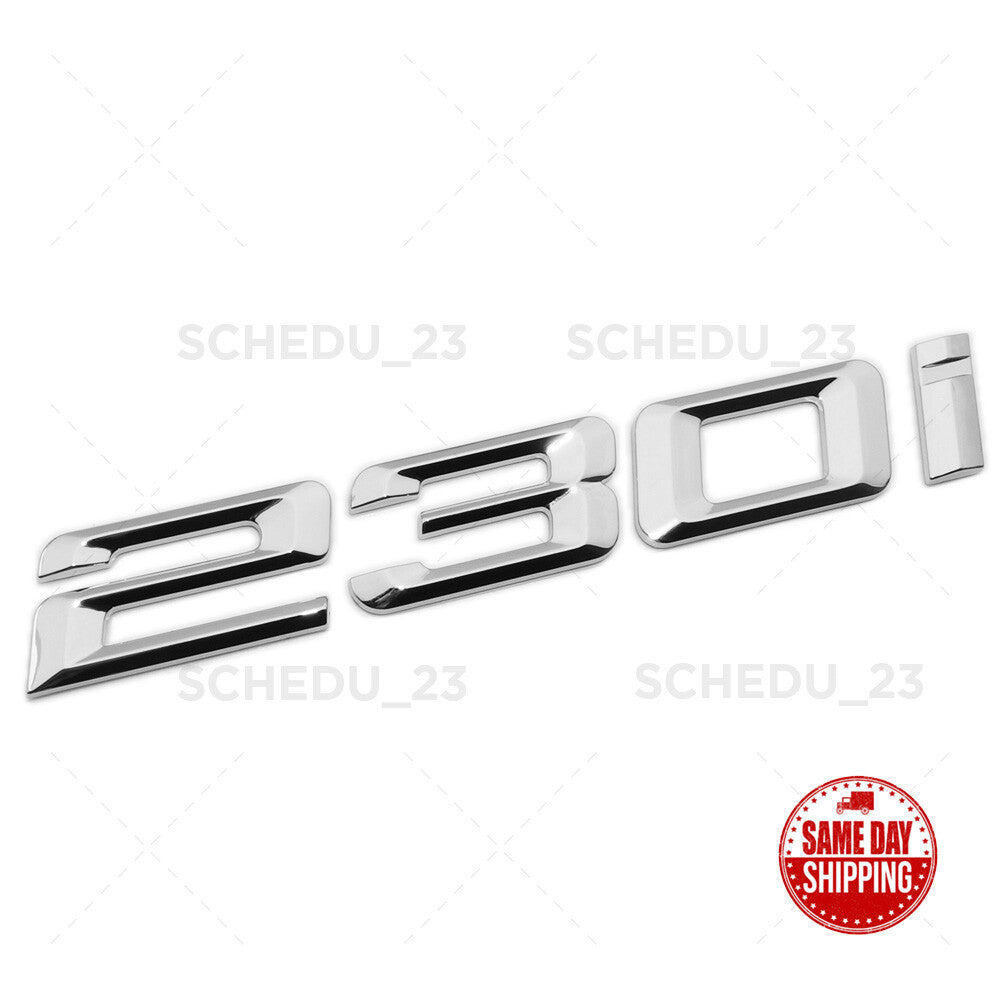 17-21 BMW 230i Trunk Lid Letter Emblem Badge M Power Performance Sport Chrome