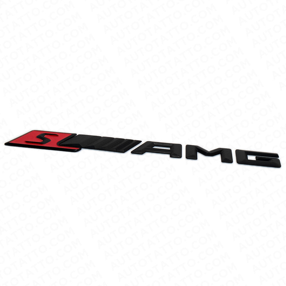 Mercedes S AMG Edition Trunk Emblem Logo 3D Sticker Badge Decoration Sport Red