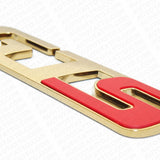 Maserati Quattroporte GTS Gold Chrome Trunk Lid Nameplate Emblem Badges Sport