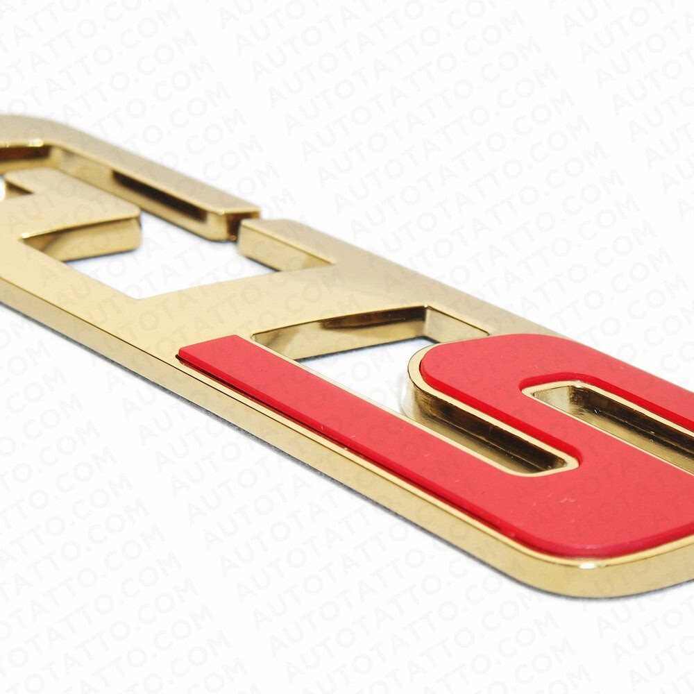 Maserati Quattroporte GTS Gold Chrome Trunk Lid Nameplate Emblem Badges Sport