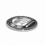 Universal Mercedes Sport Black Hood Laurel Adhesive Badge Logo Emblem AMG Tree