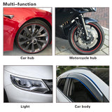 26FT Car Wheels Hub Rim Edge Protector Ring Tire Guard Sticker Rubber Strip Line