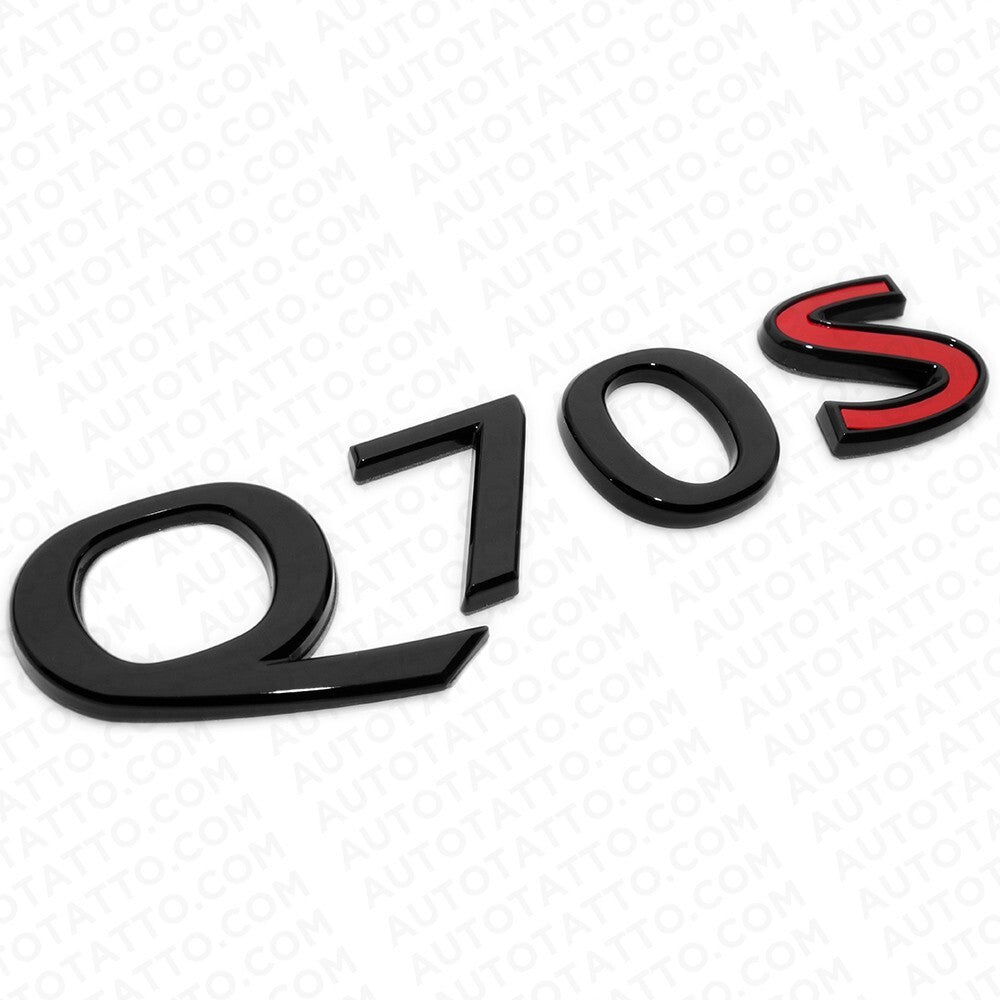For Infiniti Q70S Rear Trunk Letter Badge Emblem Nameplate Sport Gloss Black