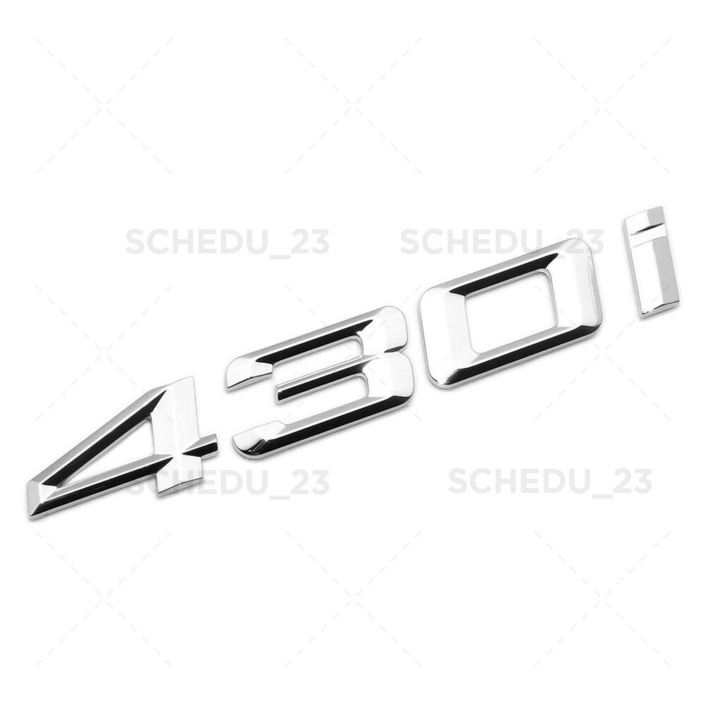 For BMW 430i Chrome Logo Emblem Badge Car Trunk Lid M Power Series Performance