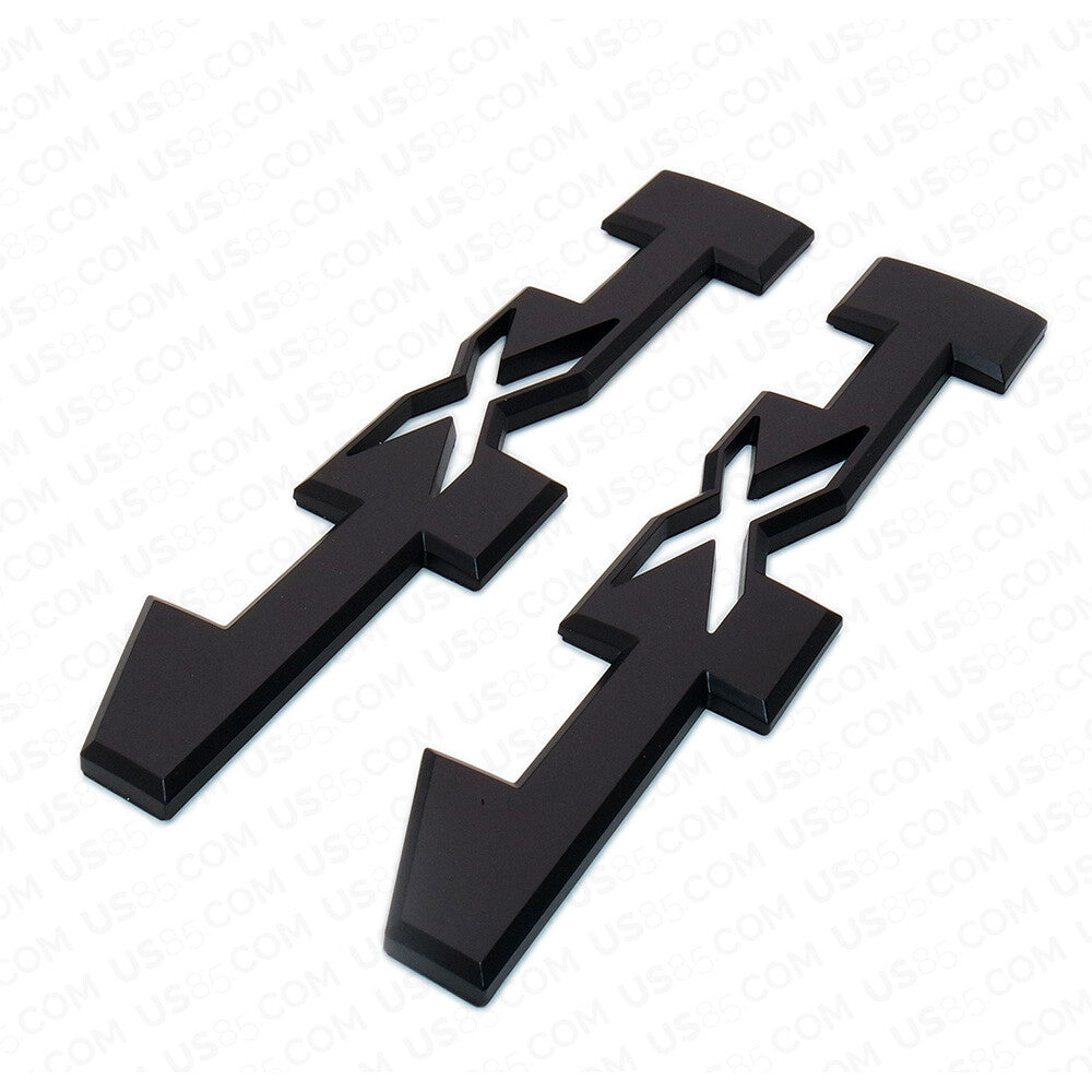 2pcs 4x4 For GMC Canyon Sierra Side Fender Pickup Badge Emblem Nameplate - Black