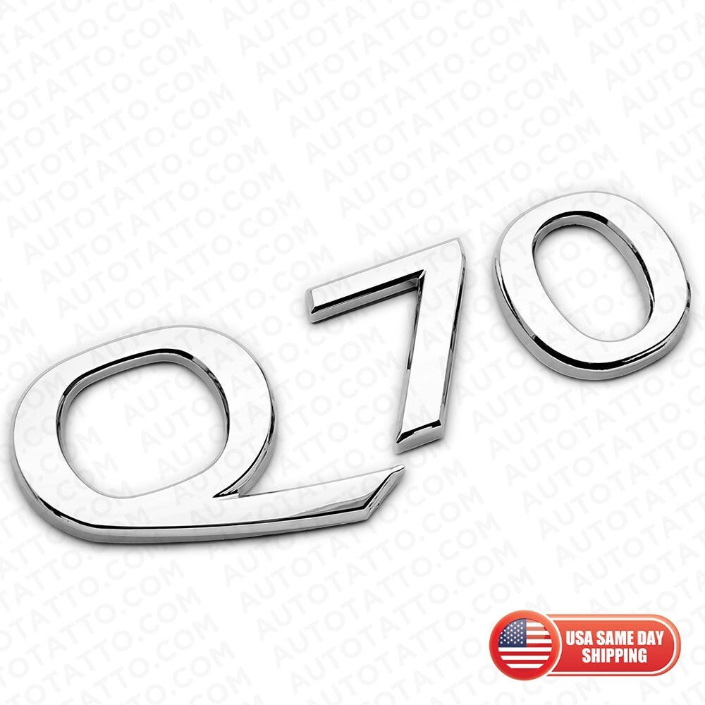 For Infiniti Q70 Rear Trunk Letter Badge Emblem Nameplate Sport Silver Chrome