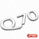 For Infiniti Q70 Rear Trunk Letter Badge Emblem Nameplate Sport Silver Chrome