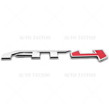 2x GMC Canyon Sierra AT4 Side Front Door Badge Emblem Nameplate OEM Chrome Red