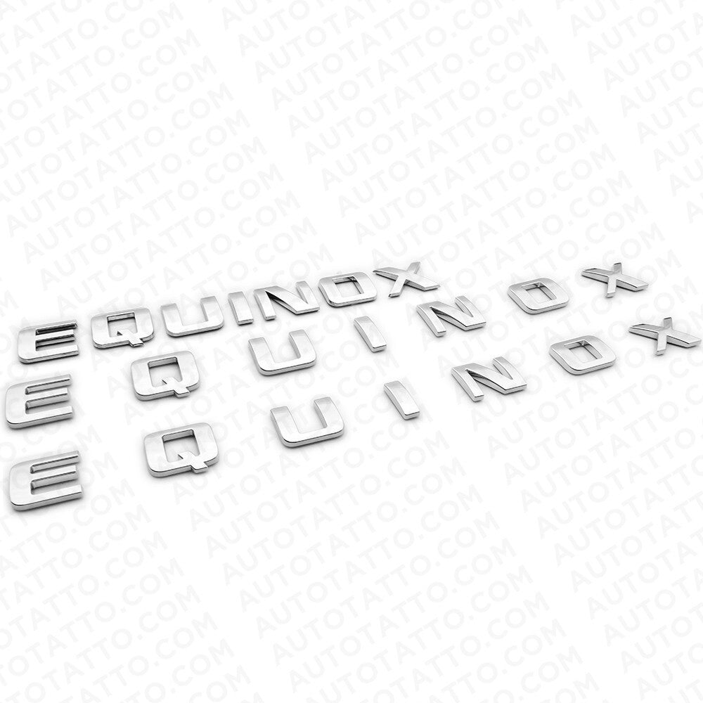 17-24 3pcs Chevy Equinox Front Door & Liftgate Letter Badge Emblem Chrome
