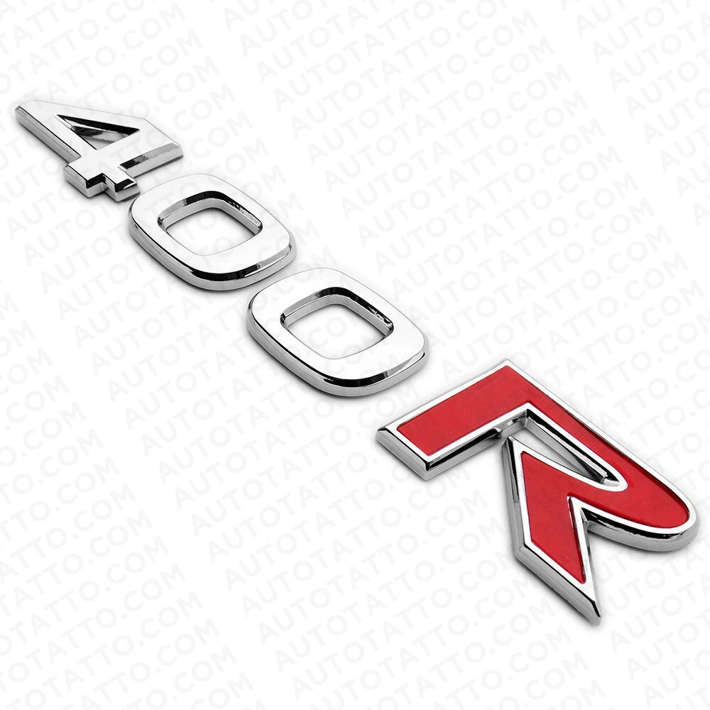 For Nissan Infiniti 400R Rear Trunk Lid Badge Emblem Nameplate Chrome Red Sport