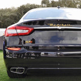 For Maserati Quattroporte GTS Gold Chrome Trunk Nameplate Emblem Badges Sport