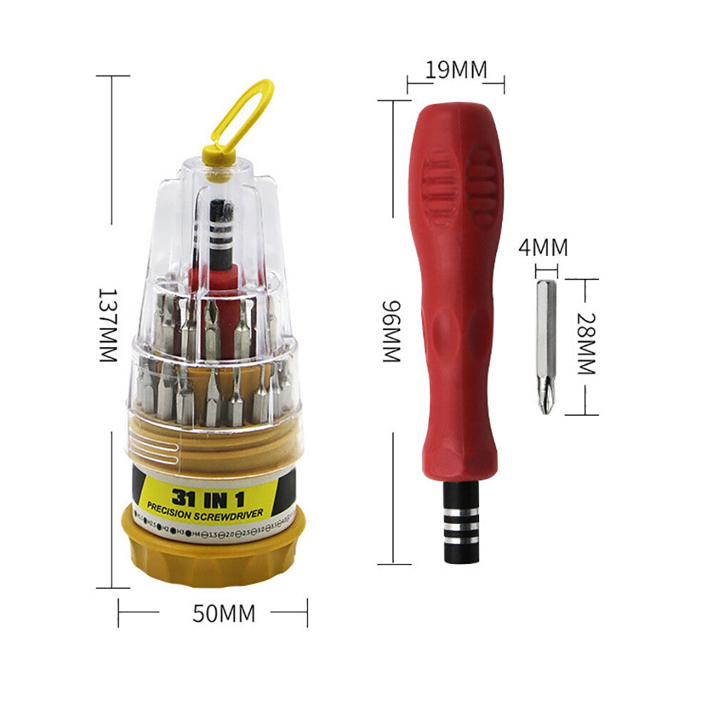 31in1 Screwdriver Set Magnetic Mini Tools for Phone Watch Laptop Glasses Repair