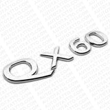 For Infiniti QX60 Rear Liftgate Logo Letter Badge Emblem Nameplate Silver Chrome