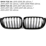 BMW 15-17 X3 F25 LCI, 15-18 X4 F26 LCI Front Bumper Gloss Black Kidney Grille